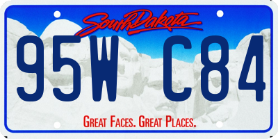 SD license plate 95WC84