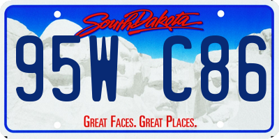 SD license plate 95WC86