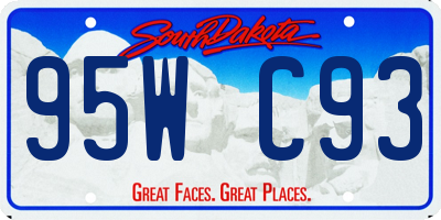 SD license plate 95WC93