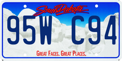 SD license plate 95WC94