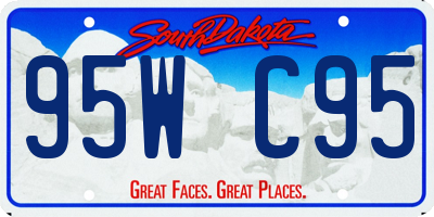 SD license plate 95WC95