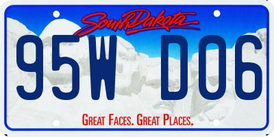 SD license plate 95WD06
