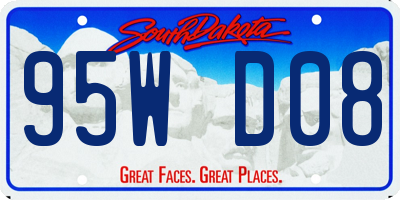 SD license plate 95WD08