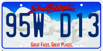 SD license plate 95WD13