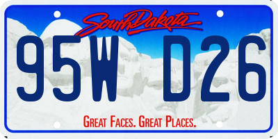 SD license plate 95WD26