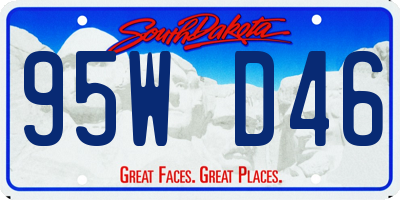 SD license plate 95WD46