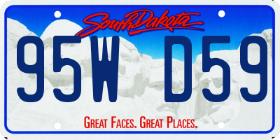 SD license plate 95WD59