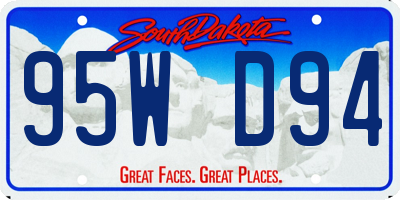 SD license plate 95WD94