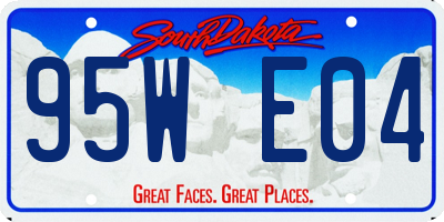 SD license plate 95WE04