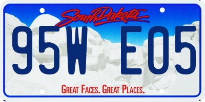 SD license plate 95WE05