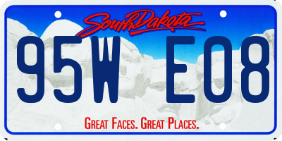 SD license plate 95WE08