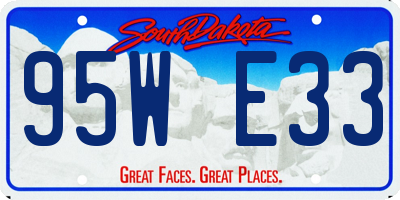 SD license plate 95WE33