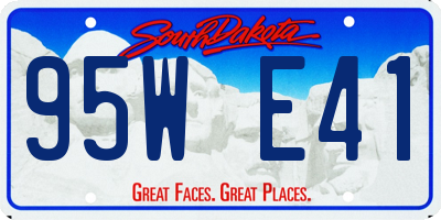 SD license plate 95WE41