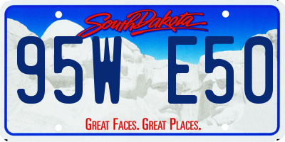 SD license plate 95WE50