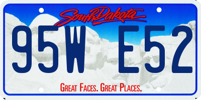 SD license plate 95WE52