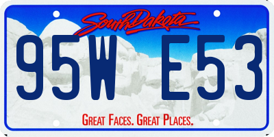 SD license plate 95WE53