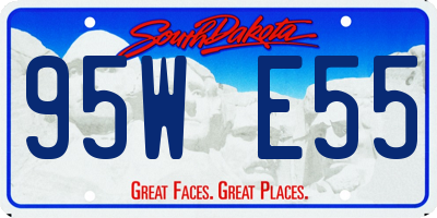 SD license plate 95WE55
