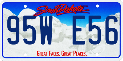SD license plate 95WE56