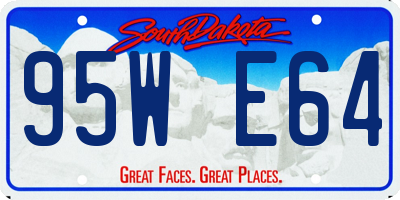 SD license plate 95WE64