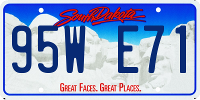 SD license plate 95WE71