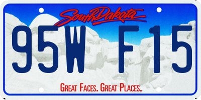 SD license plate 95WF15