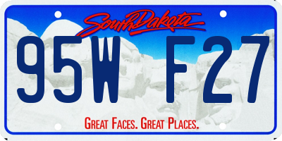 SD license plate 95WF27