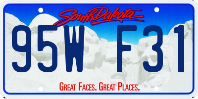 SD license plate 95WF31