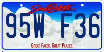SD license plate 95WF36