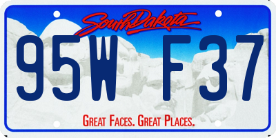 SD license plate 95WF37