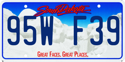 SD license plate 95WF39