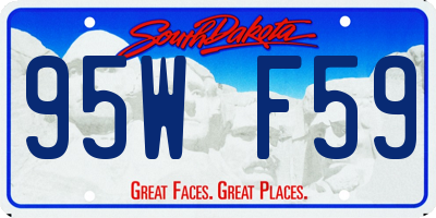 SD license plate 95WF59