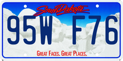 SD license plate 95WF76