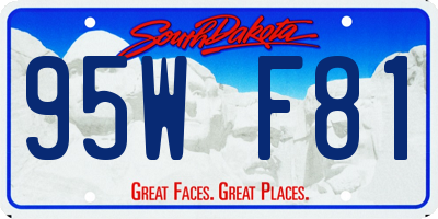 SD license plate 95WF81