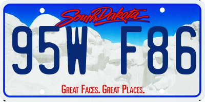 SD license plate 95WF86