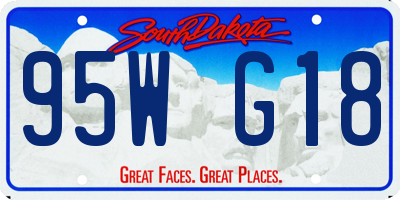 SD license plate 95WG18