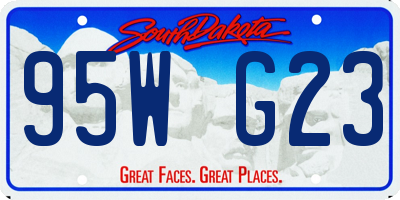 SD license plate 95WG23
