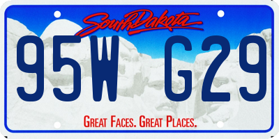 SD license plate 95WG29