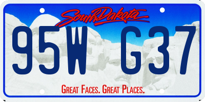 SD license plate 95WG37