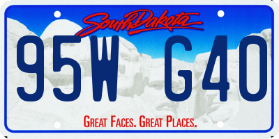 SD license plate 95WG40