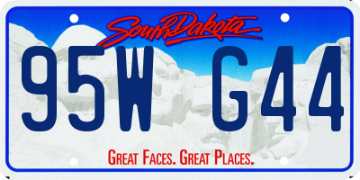 SD license plate 95WG44
