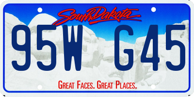 SD license plate 95WG45