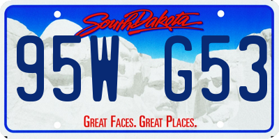 SD license plate 95WG53
