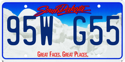 SD license plate 95WG55