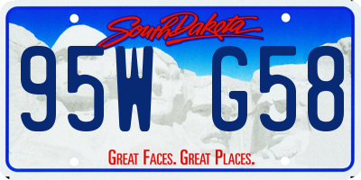 SD license plate 95WG58