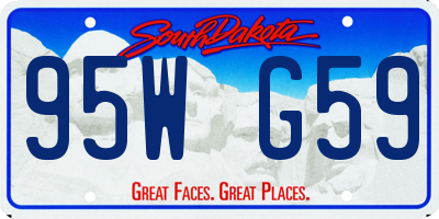 SD license plate 95WG59
