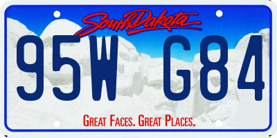 SD license plate 95WG84