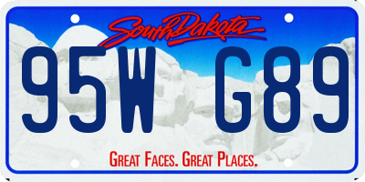 SD license plate 95WG89