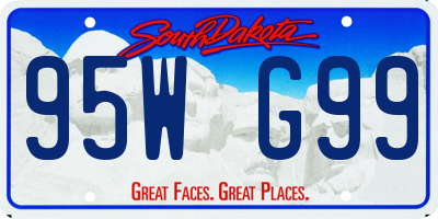 SD license plate 95WG99