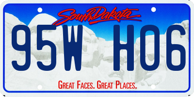 SD license plate 95WH06