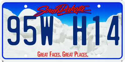 SD license plate 95WH14